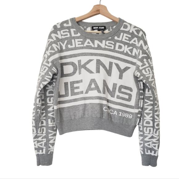 DKNY Jeans | Exploded Logo Sweater Soft and Cozy Warm - Picture 1 of 7